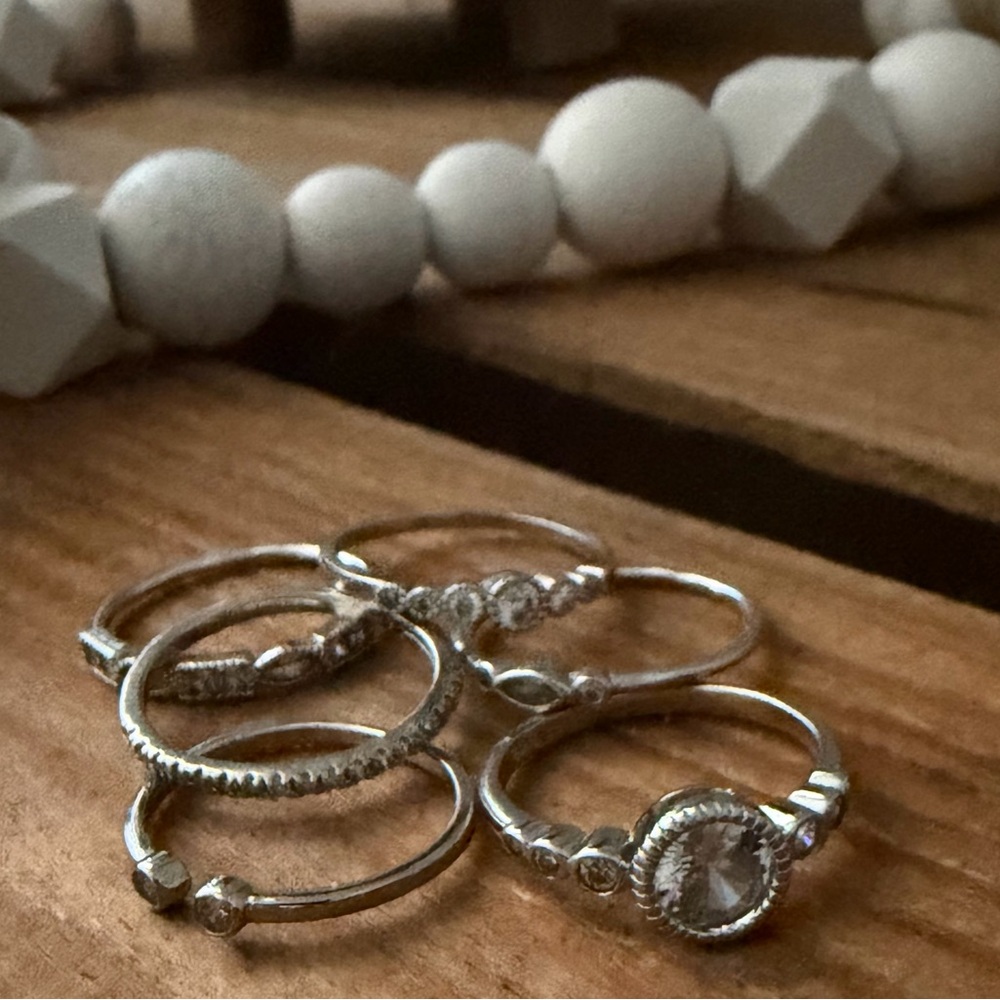 Sterling Silver Stacked Ring Set - image 3